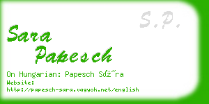 sara papesch business card